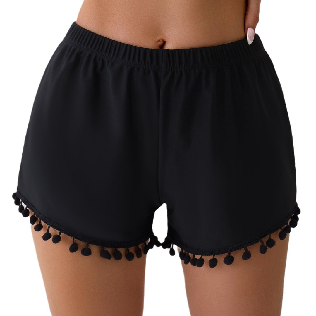 Damen Sommerliche Badeshorts mit verspieltem Pompon-Dekor Drune