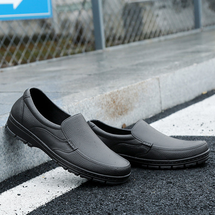 Herren Komfortable Slip-On Schuhe aus hochwertigem Leder mit rutschfester Sohle und atmungsaktiver Innensohle Drune