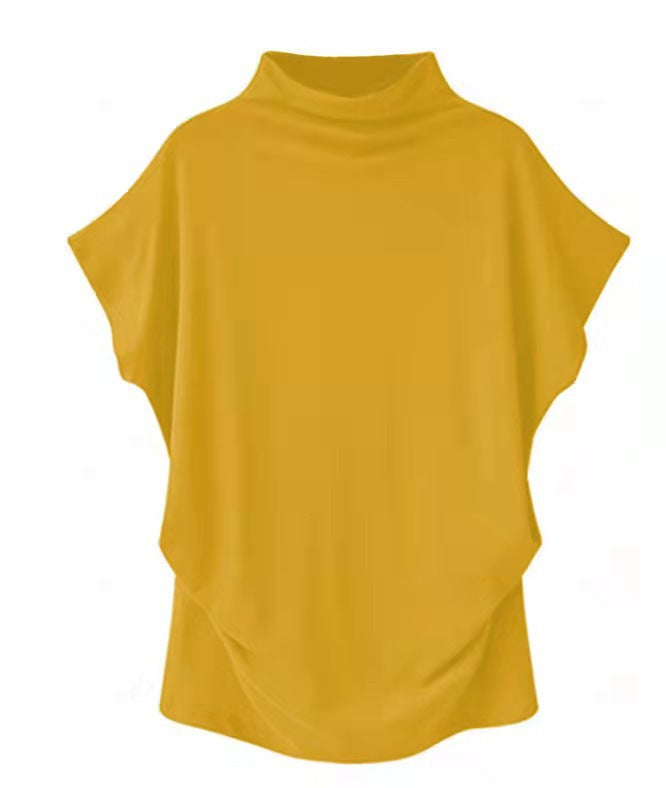 Damen Drapiertes Oversize-Top Stehkragen