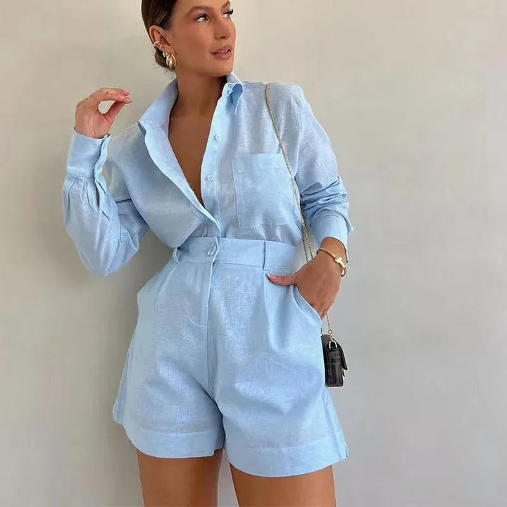 Drune | Set Casual in zwei Teilen Hemd und Shorts