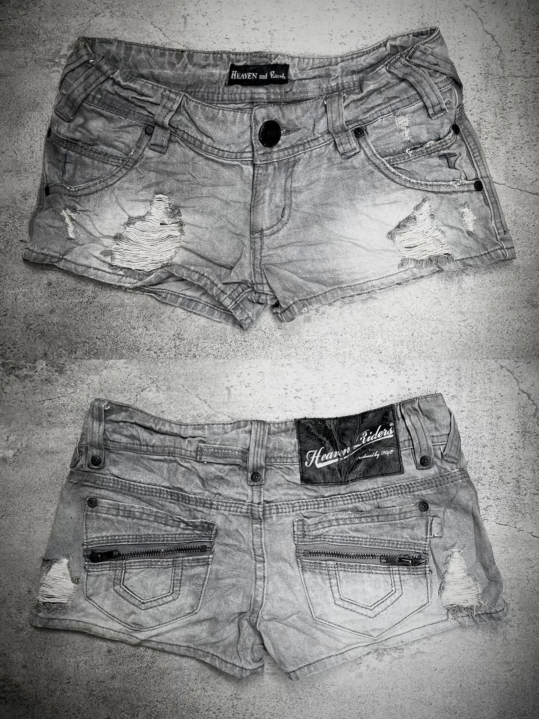 Damen trendy Jeans-Shorts mit distressed Details Drune