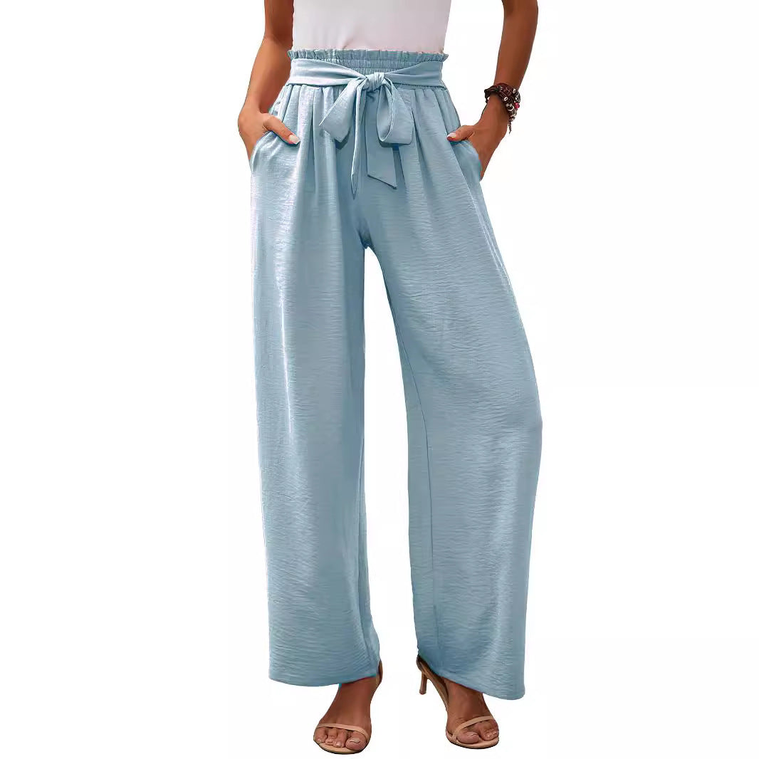 Damen weite Sommerhose mit galantem Bindegürtel Drune
