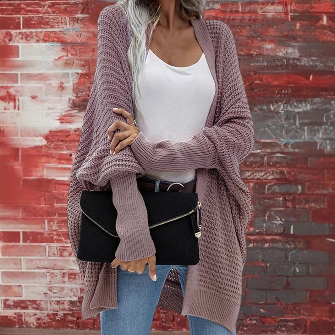Damen Grobstrick Cardigan im lässigen Design mit weitem Schnitt und feiner Struktur Drune
