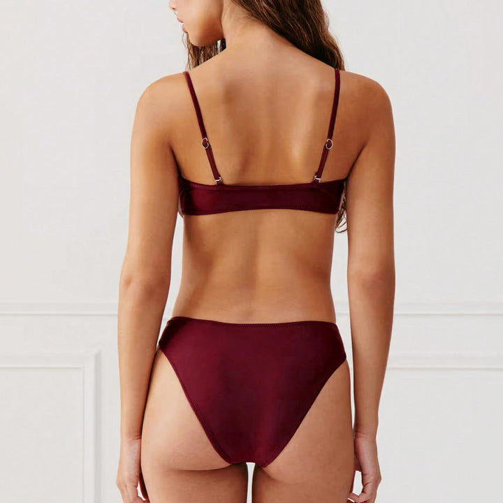 Damen Cut-Out Badeanzug mit modischem Schlüssel-Ausschnitt Drune