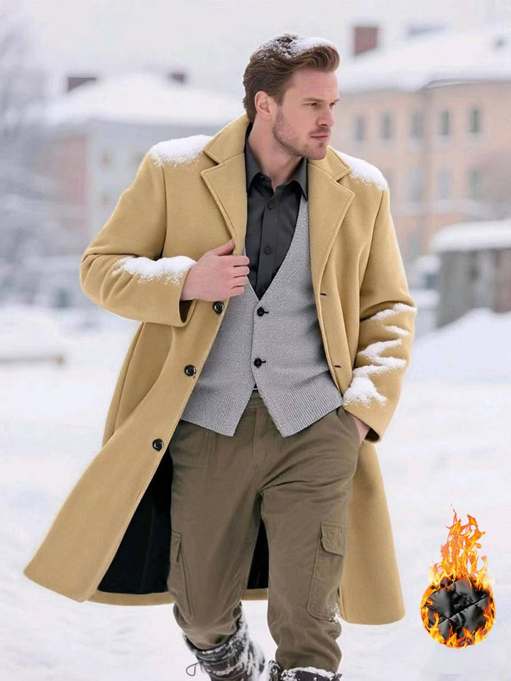 Herren klassischer Wollmantel Drune
