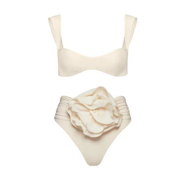 Damen Eleganter Bikiniverschnitt mit floralem Detail Drune