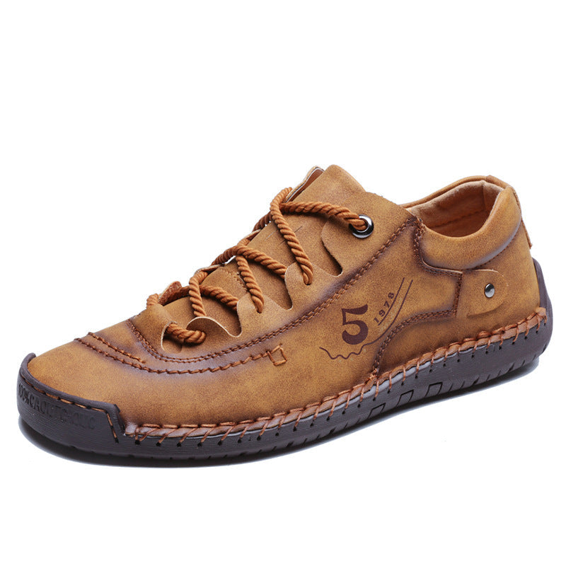 Damen bequeme Freizeitschuhe aus hochwertigem Leder mit rutschfester Sohle Drune