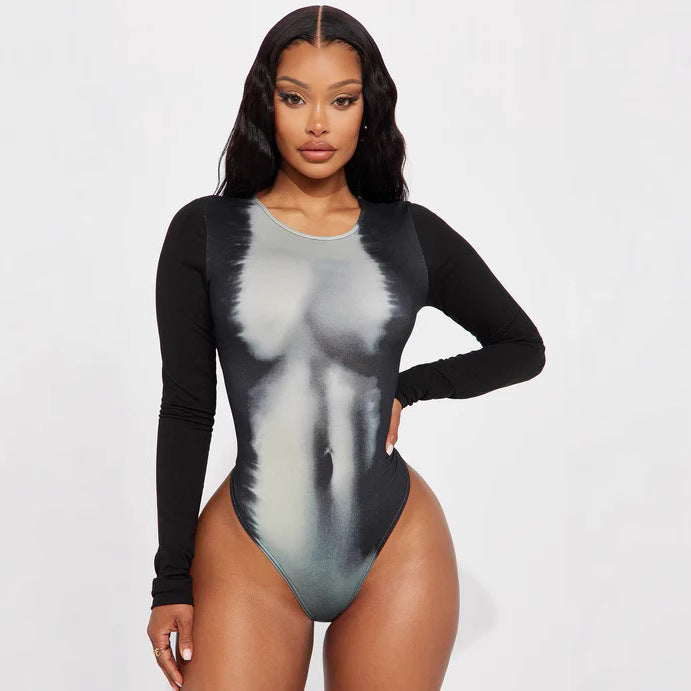 Damen Langarm Bodysuit Drune