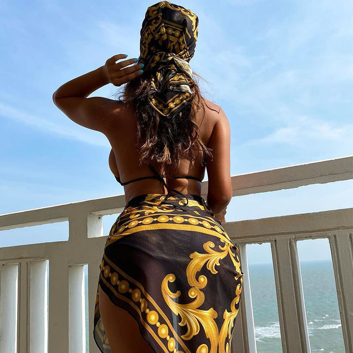 Damen Elegantes Strandtuch mit hohem Beinschlitz Drune