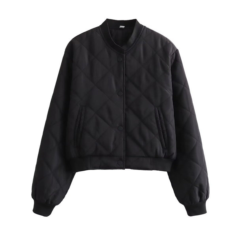 Damen gesteppte Übergangsjacke mit elastischen Bündchen und praktischen Taschen Drune