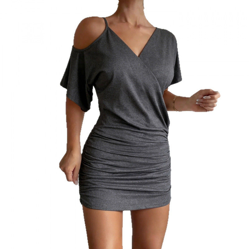 Damen Wickelkleid mit raffiniertem Schnitt Drune