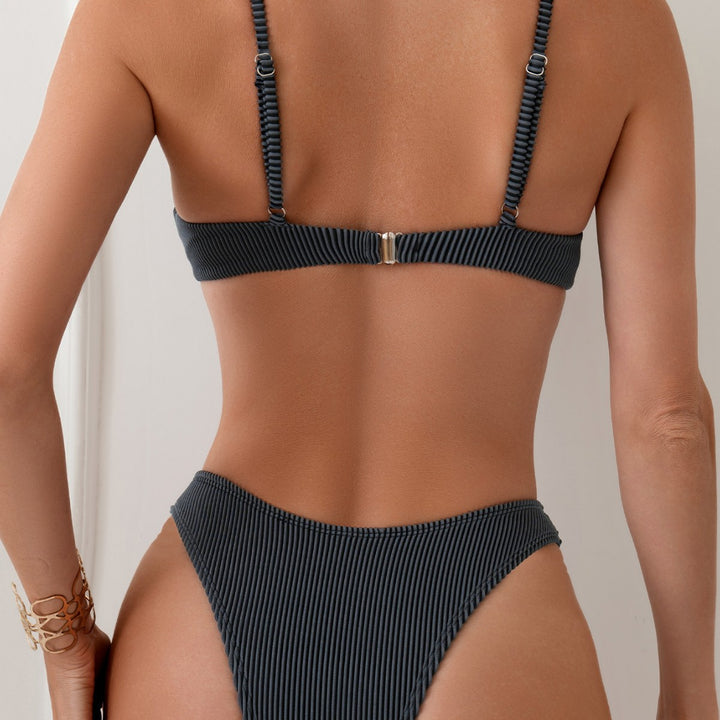 Damen Triangel-Bikini mit elegantem Rippdesign Drune
