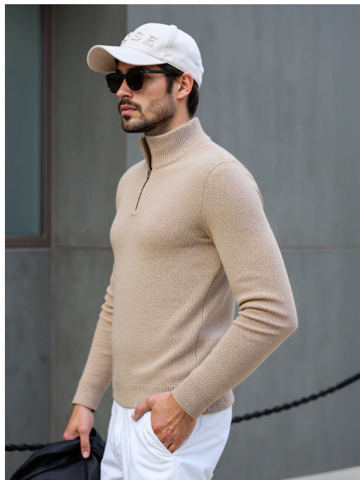 Herren Rollkragenpullover mit modernem Strukturdesign Drune