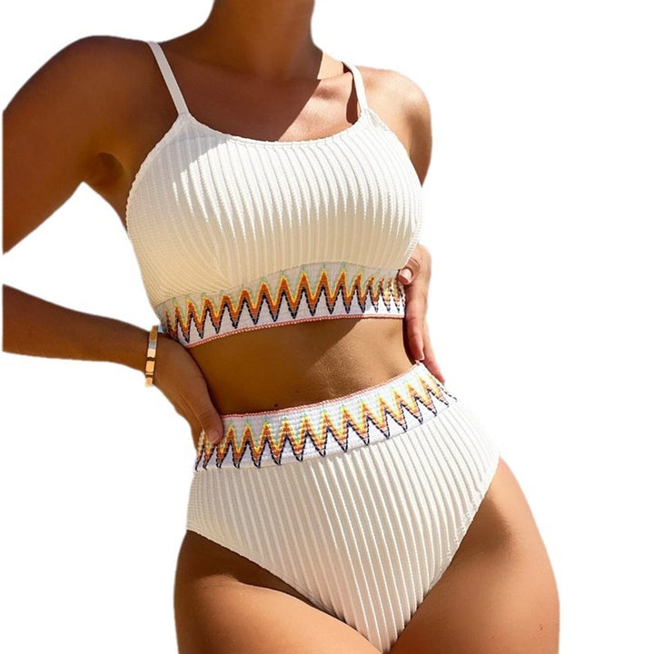 Damen Bikini-Set mit modischem Streifenmuster und hochwertigem Material Drune