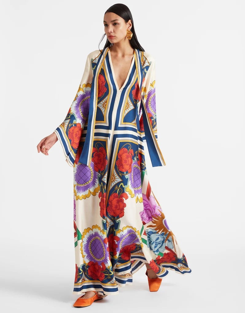 Drune | Bedrucktes Dreiviertelarmkleid