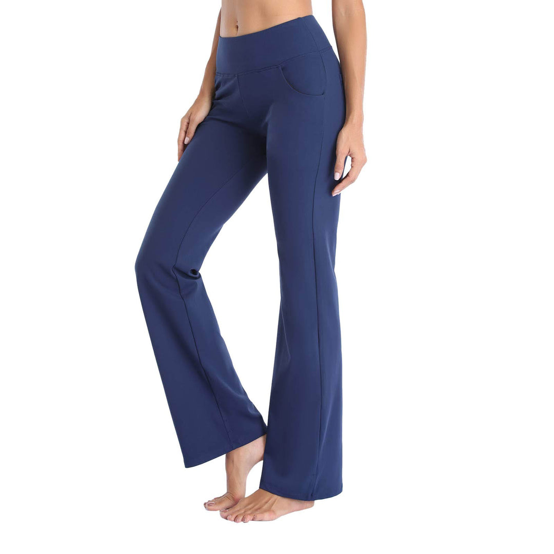 Damen Bequeme Bootcut-Hose mit elastischem Bund und funktionalen Taschen Drune
