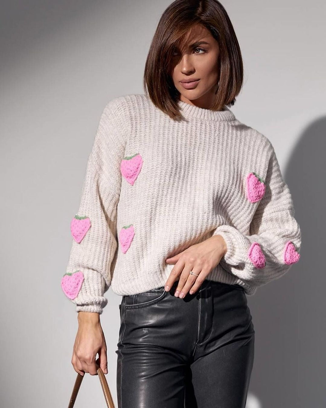 Damen Pullover mit einzigartigem Herzdesign Drune
