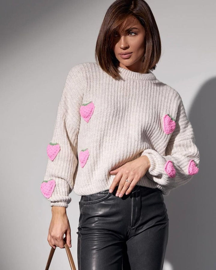 Damen Pullover mit einzigartigem Herzdesign Drune