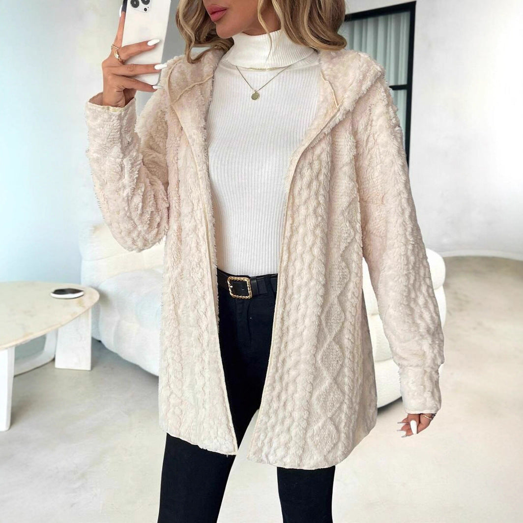 Damen Fleece-Jacke mit luxuriösem samtigem Touch Drune