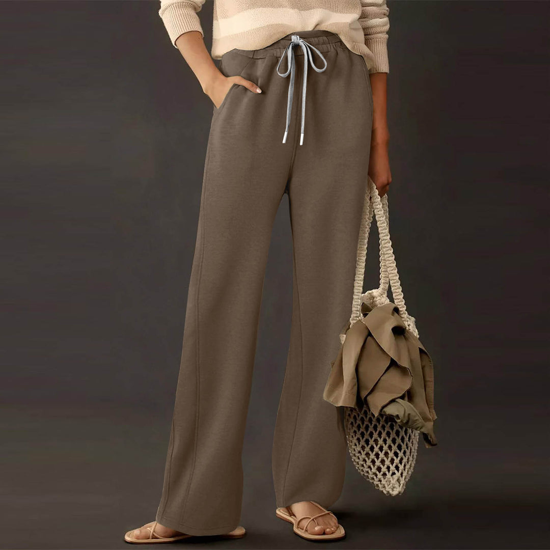 Damen weite Sweathose mit verstellbarem Bund und praktischen Taschen Drune
