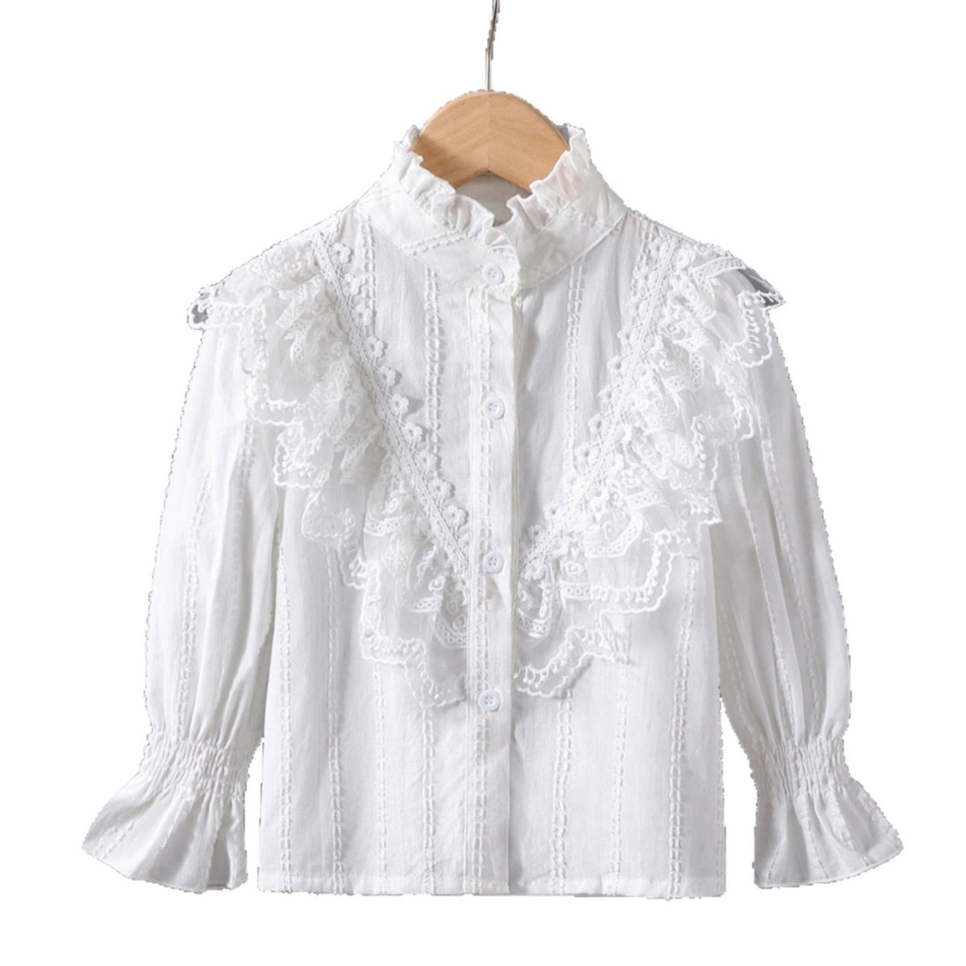 Mädchen Rüschenbluse mit eleganten Spitzenakzenten Drune