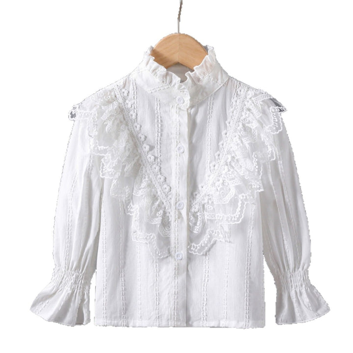 Mädchen Rüschenbluse mit eleganten Spitzenakzenten Drune