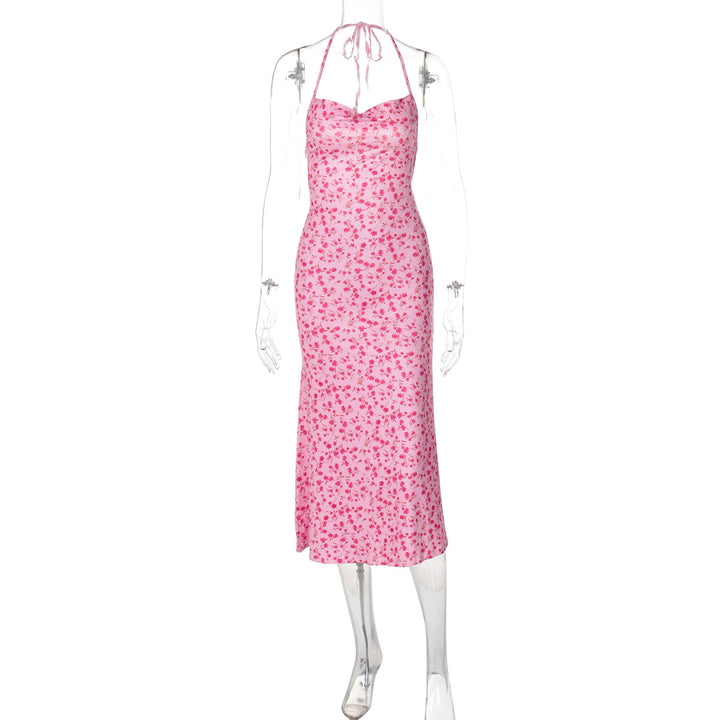 Damen Maxikleid mit eleganter Schnürung und floralem Muster Drune
