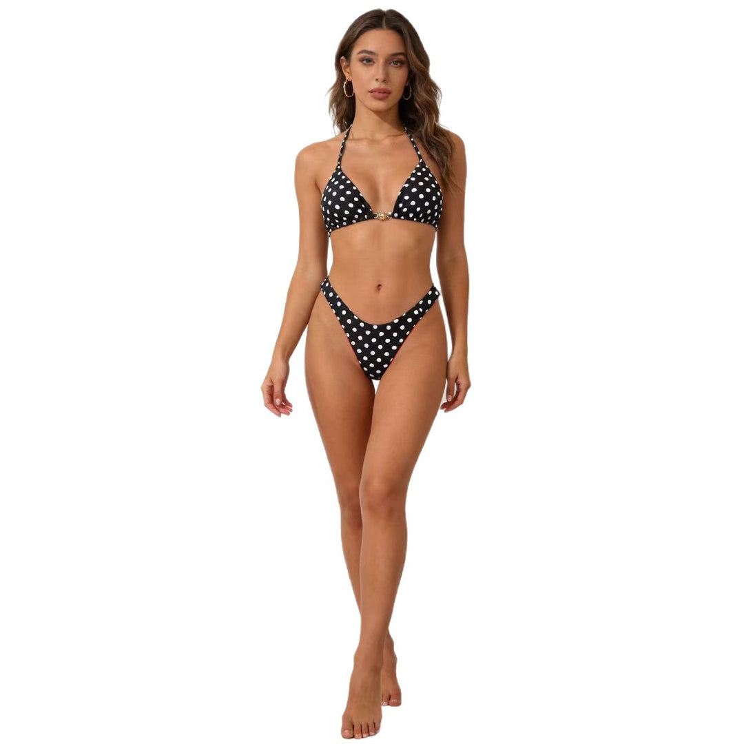 Damen Triangel-Bikini mit aufregendem Leopardenmuster Drune