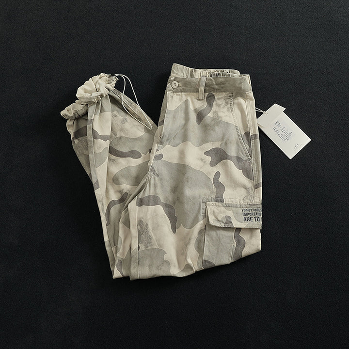 Damen Cargohose mit vielseitigen Taschen und modernem Camouflage-Design Drune
