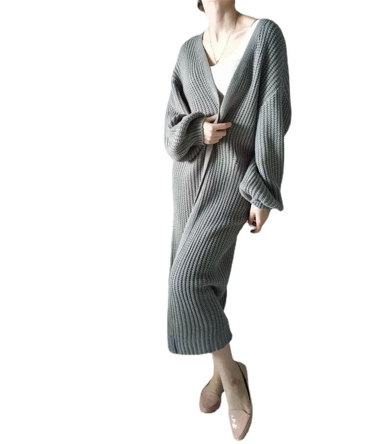 Damen luftiger Strickcardigan mit weit geschnittenen Ärmeln Drune