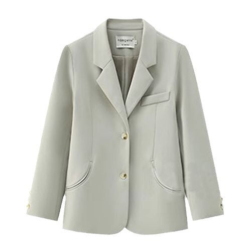 Damen eleganter Blazer mit feinen Knopfdetails und taillierter Silhouette Drune
