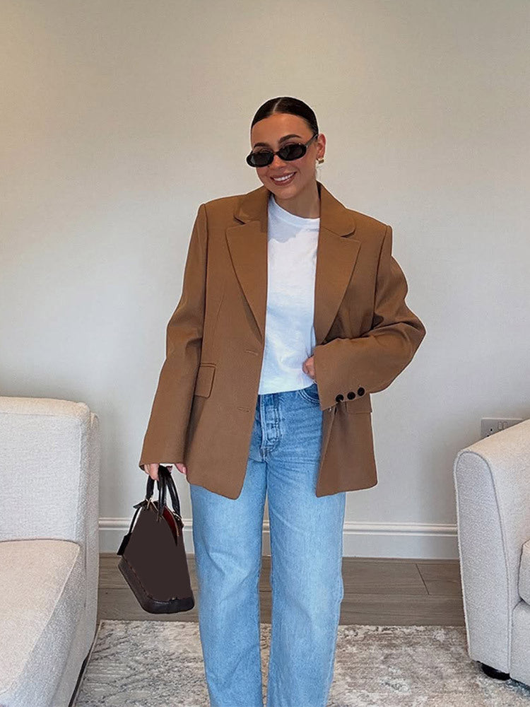 Damen Oversized Blazerjacke im modernen Schnitt Drune
