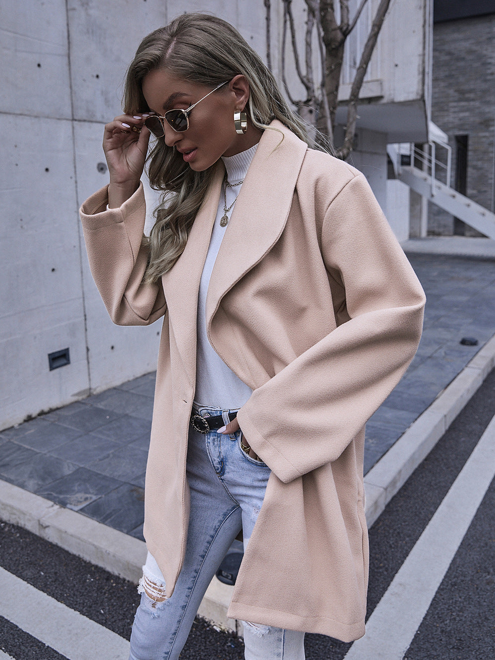 Damen Elegante Oversized Jacke Drune