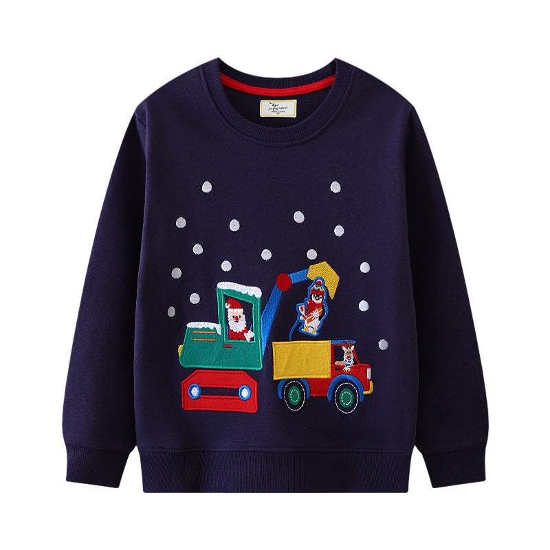 Jungen Sweatshirt mit aufregendem Baustellenfahrzeug-Motiv Drune