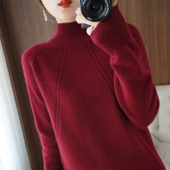 Damen kuscheliger Rollkragenpullover aus feinem Material mit lässigem Schnitt Drune