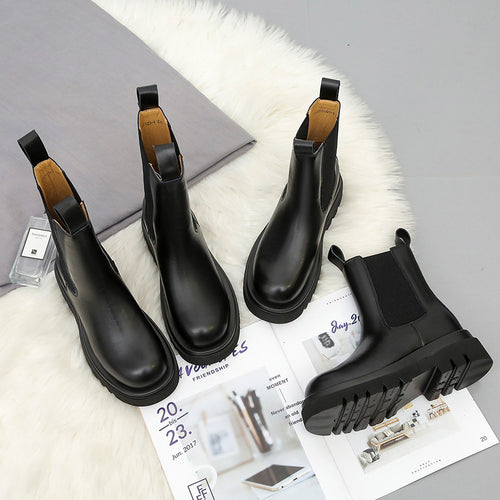 Damen nan Chelsea-Boots mit elastischem Einsatz und markanter Profilsohle Drune
