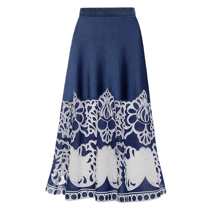Damen eleganter einteiliger Badeanzug mit aufwendiger Spitzenverzierung Drune