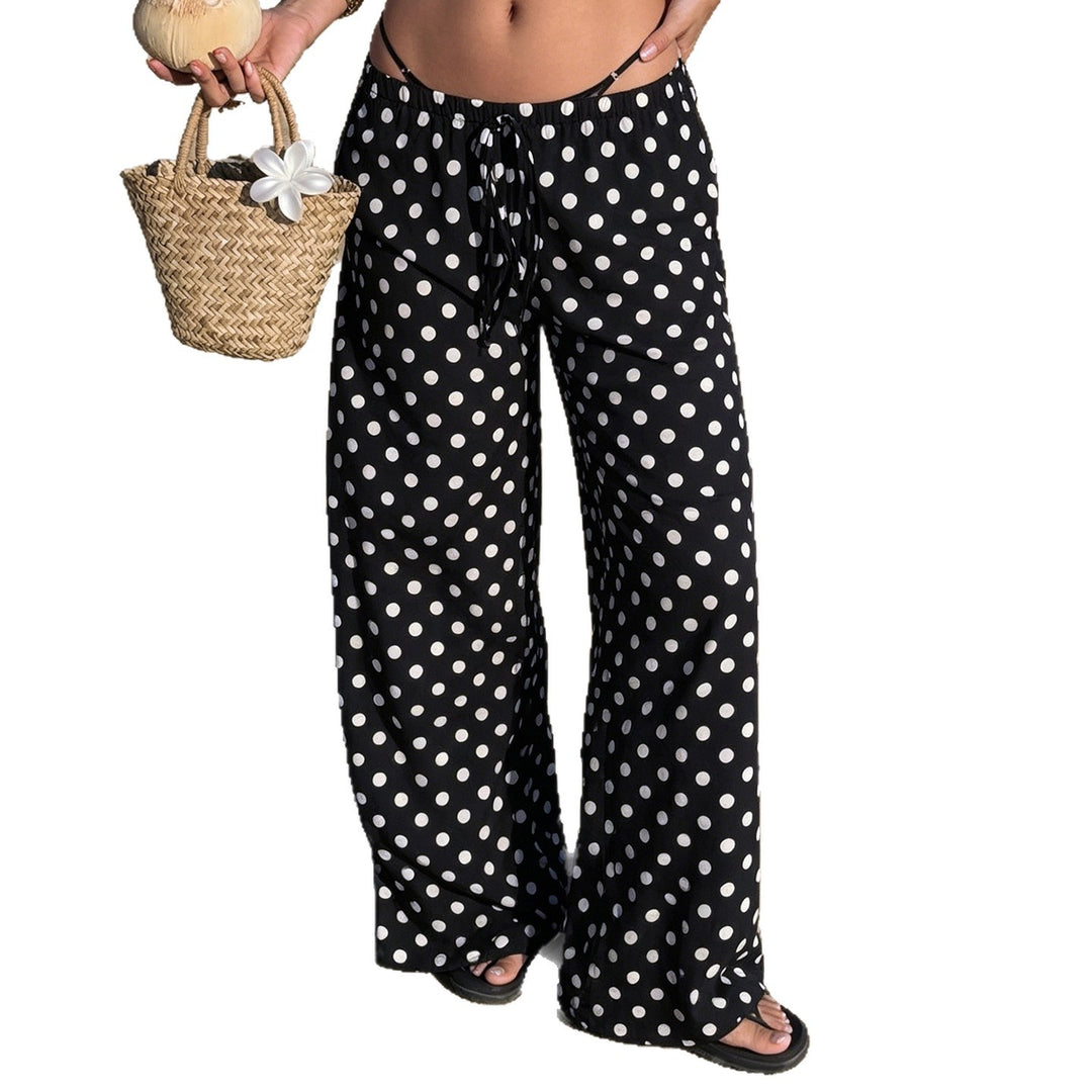 Damen Weite Hose im Polka-Punkte-Design Drune