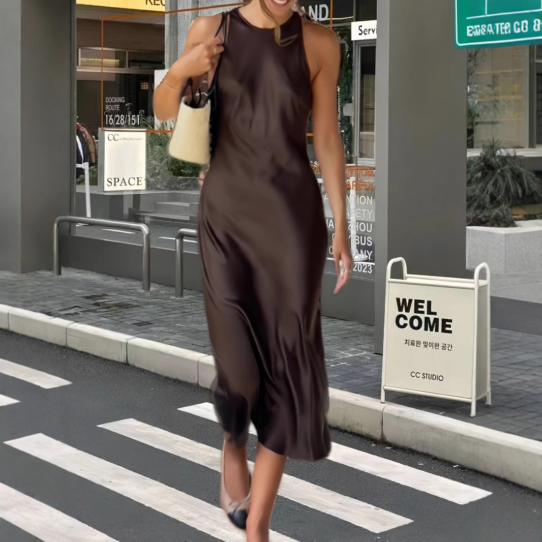 Damen Seidenkleid mit fließendem Schnitt Drune