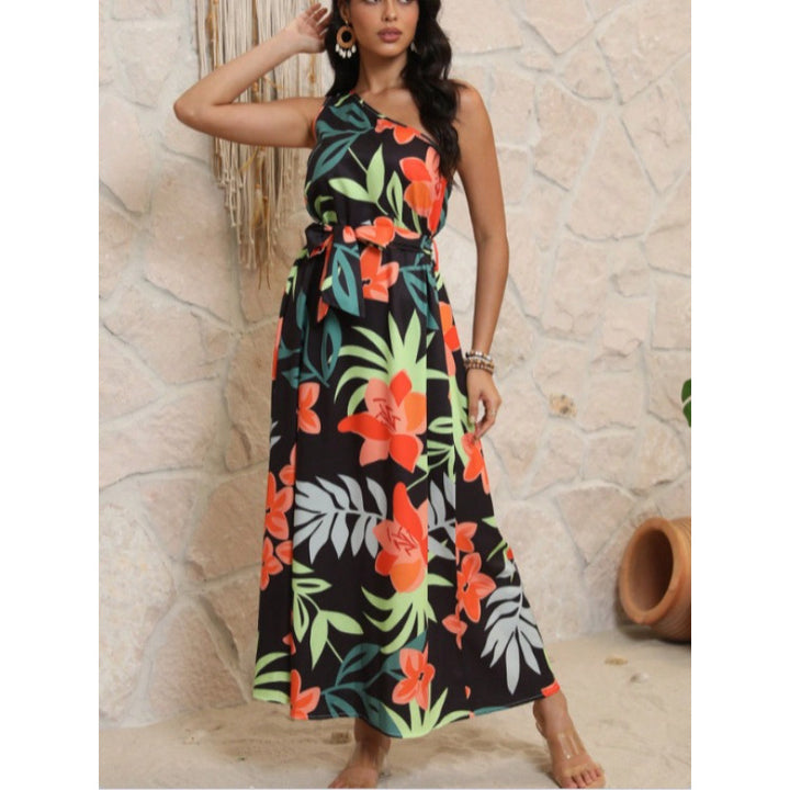 Damen Maxikleid mit floralem Design und schmalem Schnitt Drune