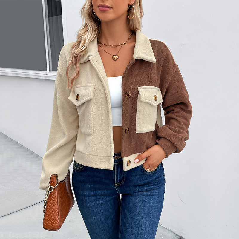 Damen Fleecejacke mit Taschen und modischem Schnitt Drune