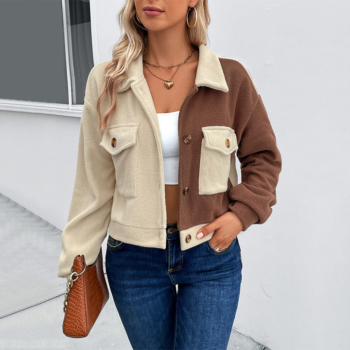 Damen Fleecejacke mit Taschen und modischem Schnitt Drune