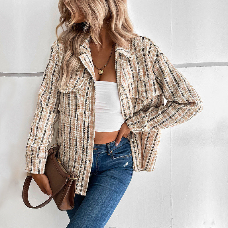 Damen lässige karierten Overshirt Drune