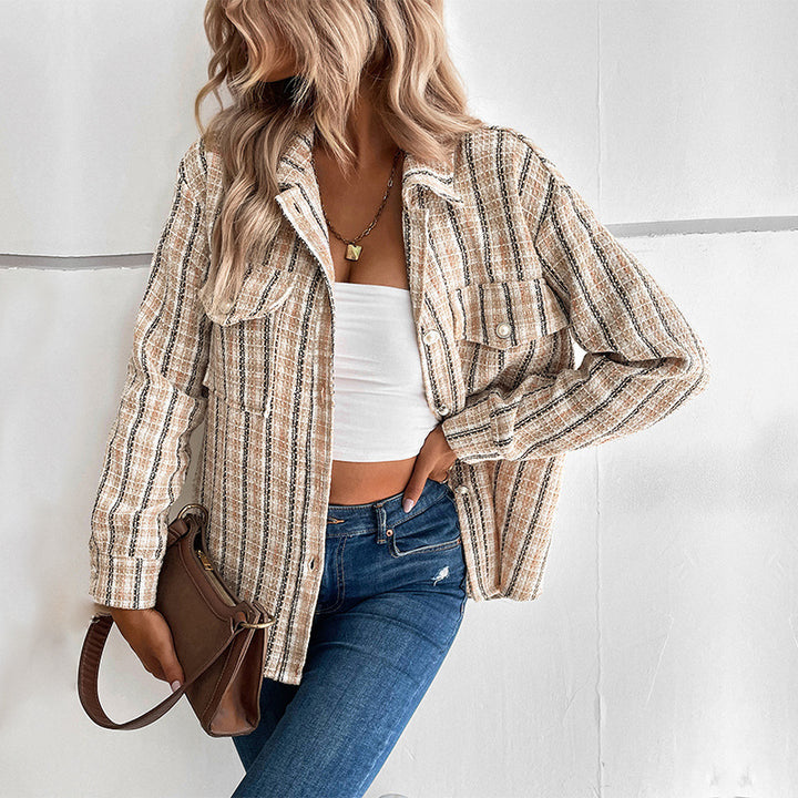 Damen lässige karierten Overshirt Drune