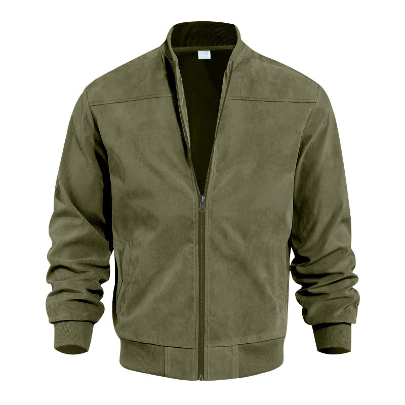 Herren lässige Bomberjacke mit elastischen Bündchen und praktischen Taschen Drune