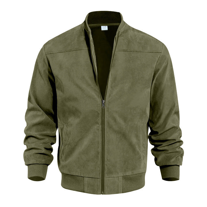 Herren lässige Bomberjacke mit elastischen Bündchen und praktischen Taschen Drune
