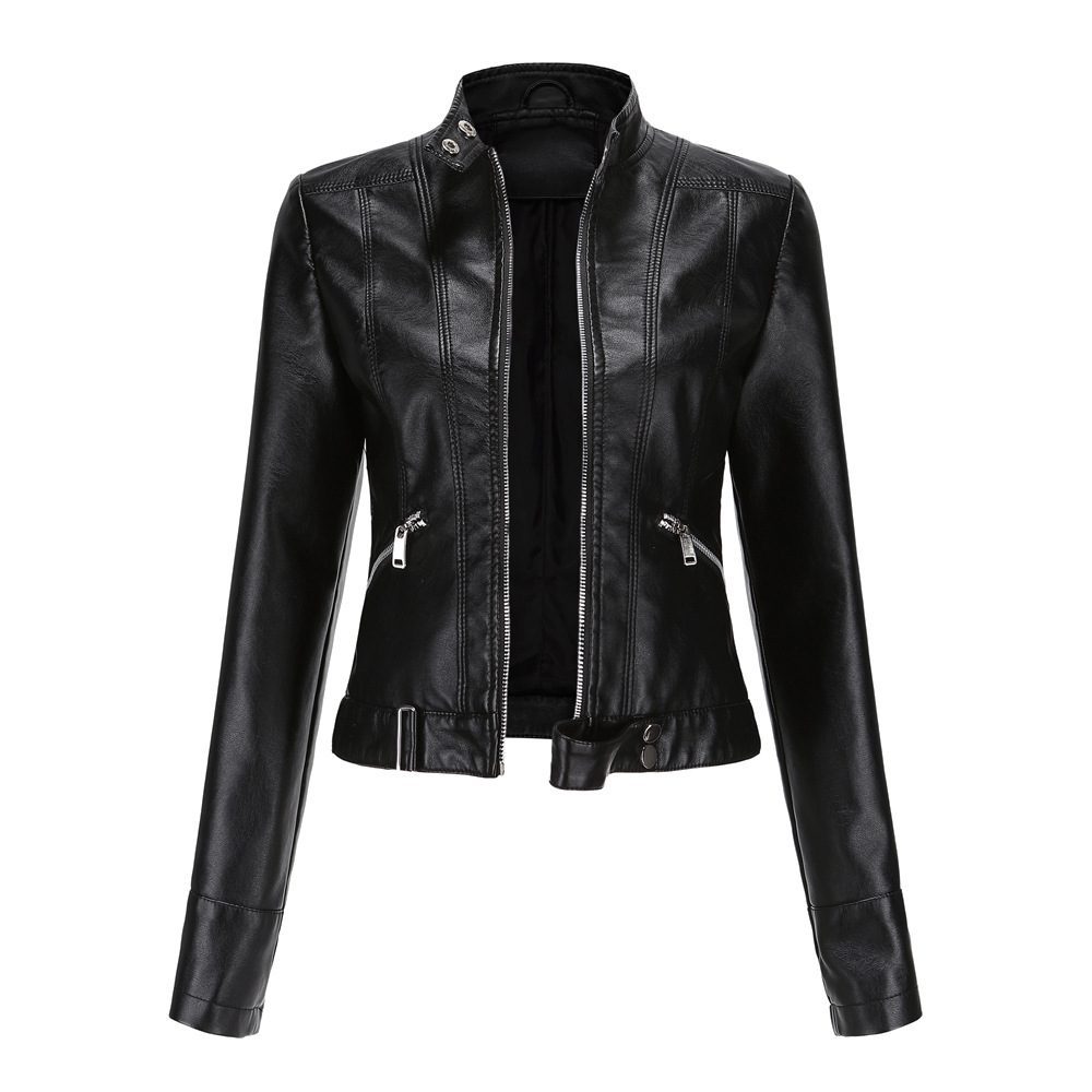 Drune | PU Lederjacke - Elegant & Lebhaft - Reißverschluss Design - Vielseitige Schicht