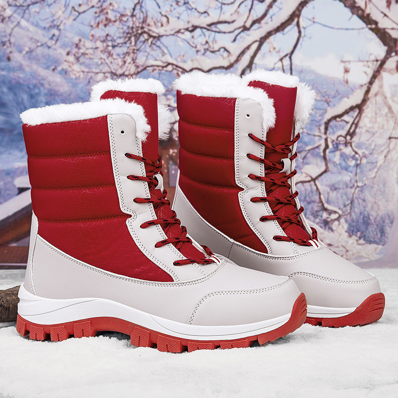 Damen Winterstiefel mit rutschfester Sohle und wärmendem Futter Drune