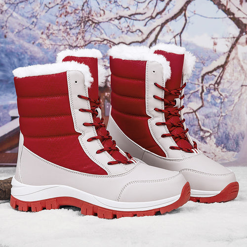Damen Winterstiefel mit rutschfester Sohle und wärmendem Futter Drune