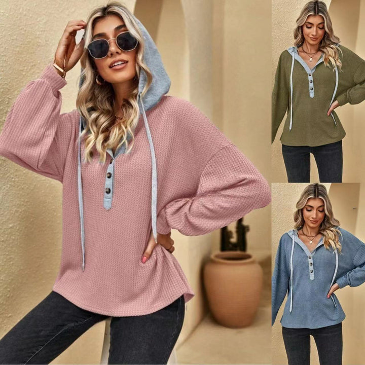 Damen Oversized Pullover mit Knopfleiste Drune